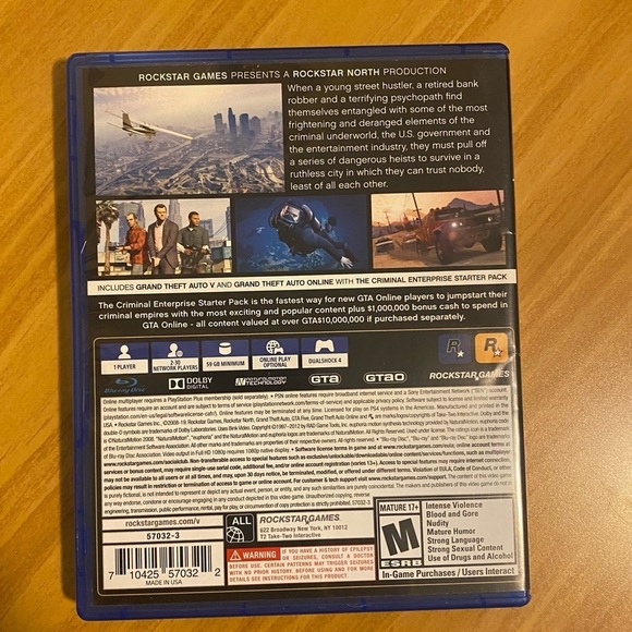 PS4 Grand Theft Auto Five Premium Edition Video Game - Picture 2 of 3